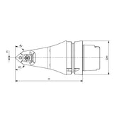External Turning Tool Body HSK-T DCMNN-Kr 50° - Big-tools Industrial Supply Tools for Metal Cutting